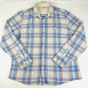 Faherty Blue, White, and Red Plaid Men's Shirt
